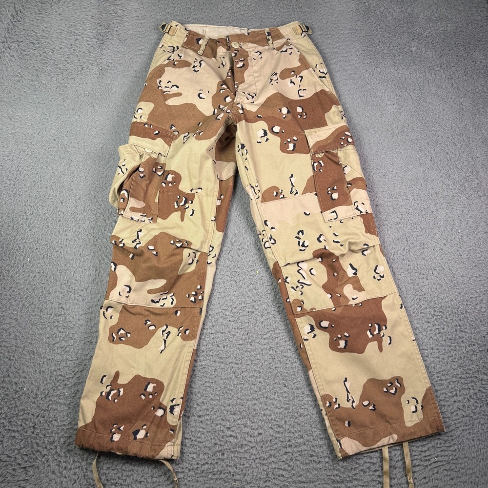 Military Pants Mens 26x28 Chocolate Chip Camo Desert Combat BDU Trousers
